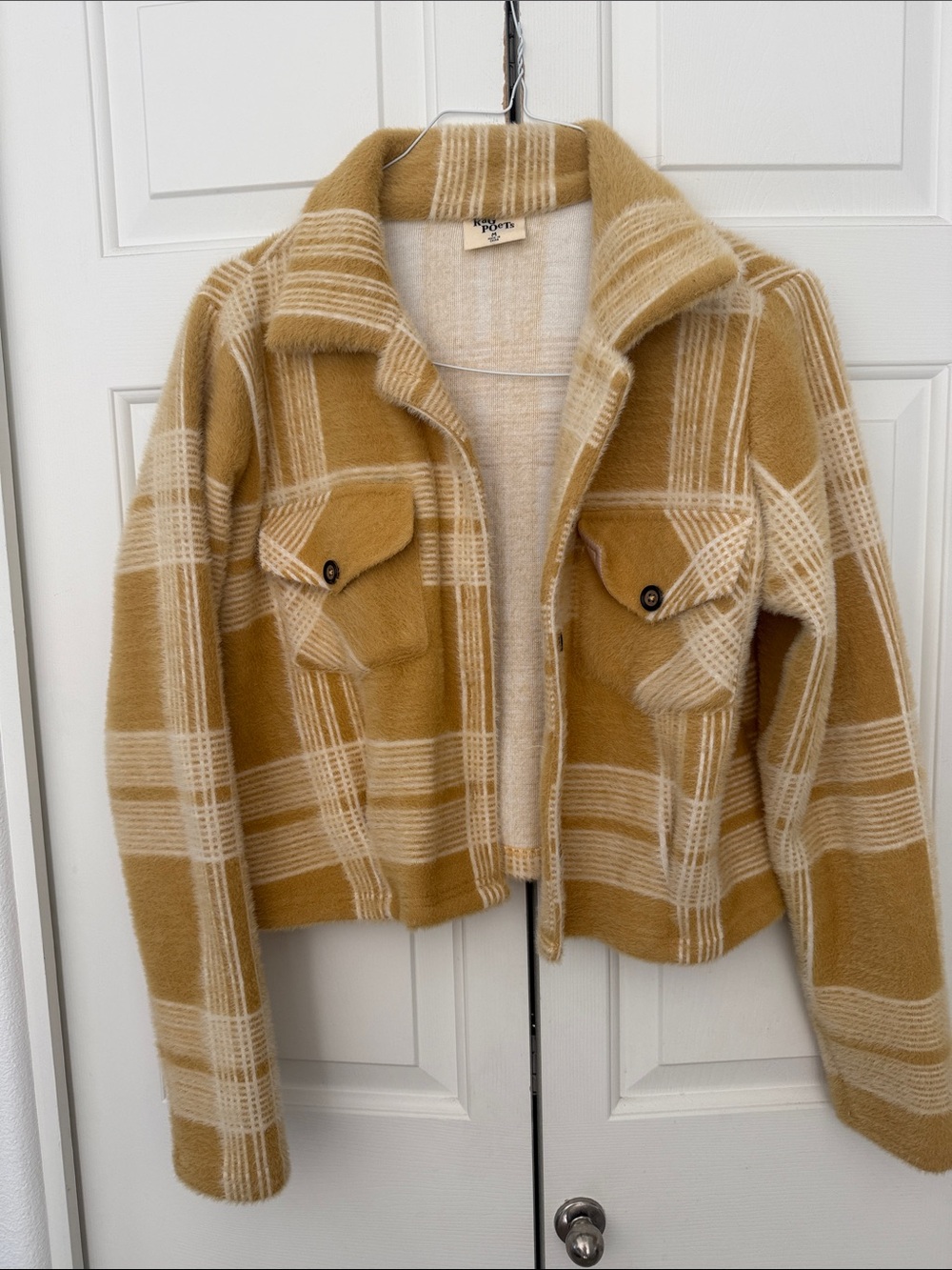 Plaid Crop Soft Jacket